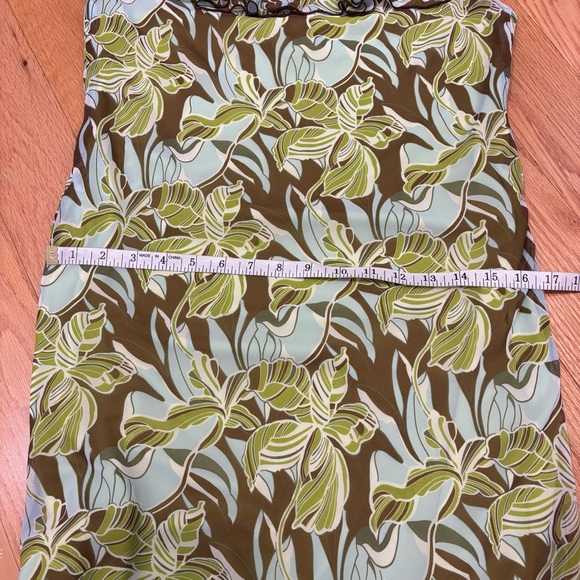 Y2K Abstract Floral Print Slip Style Midi Dress - Picture 9 of 11